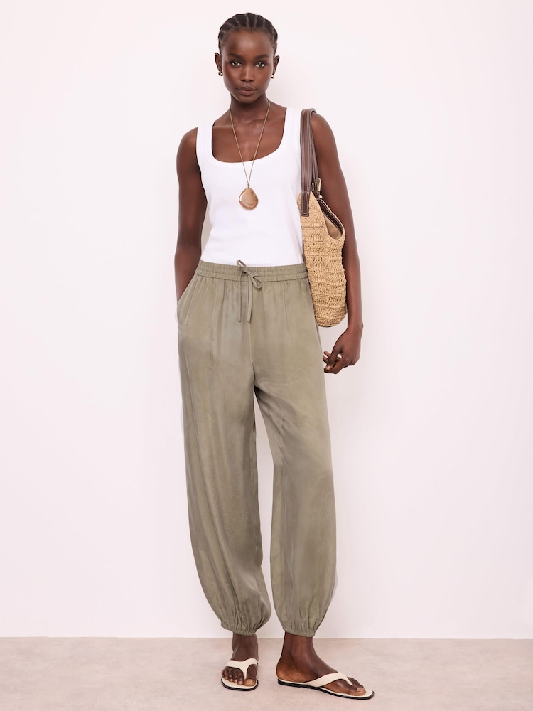 Mint Velvet Green Balloon Trousers - Image 2 of 7 Mint Velvet Green Balloon Trousers - Image 2 of 7
