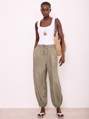 Mint Velvet Green Balloon Trousers - Image 5 of 7