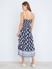 Yumi midi-solkjole med viskose- og paisleyprint - Billede 4 af 5