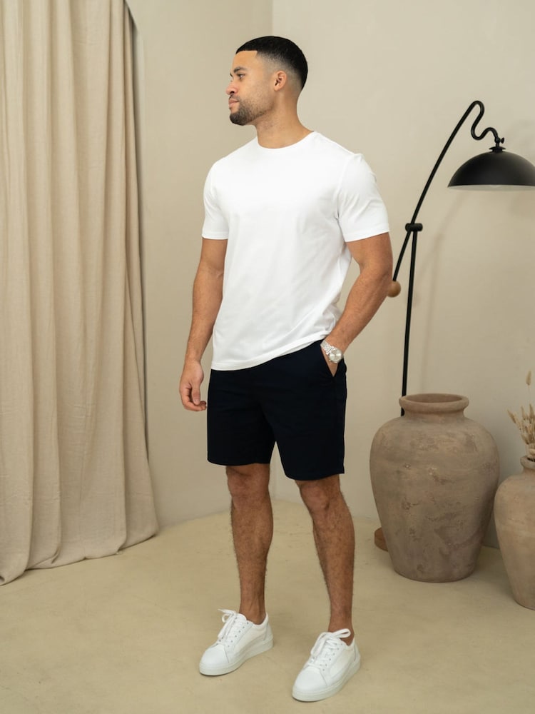 CAPO Blue Chino Side Adjuster Shorts - Image 4 of 4 CAPO Blue Chino Side Adjuster Shorts - Image 4 of 4