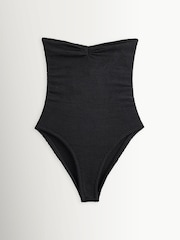 Hunza G Black Coverage Brooke Strapless Crinkle Swimsuit - Image 1 of 1