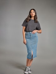 Long Tall Sally Denim-Midirock - Bild 1 von 5