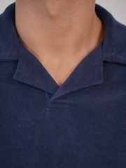 CAPO Blue Towelling Polo Shirt - Image 3 of 3