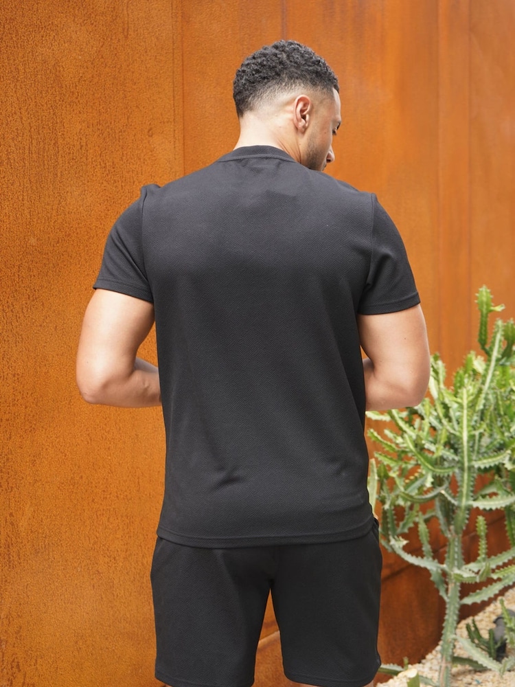 CAPO Black Aztec Revere T-Shirt - Image 2 of 4 CAPO Black Aztec Revere T-Shirt - Image 2 of 4