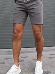 CAPO Black Jersey Slub Shorts - Image 2 of 4