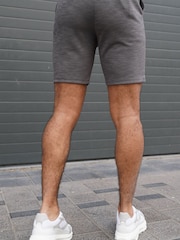 CAPO Black Jersey Slub Shorts - Image 3 of 4