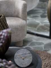 Light & Living Brown Ø20 cm Jenay Travertine Clock - Image 1 of 4