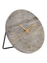 Light & Living Brown Ø20 cm Jenay Travertine Clock - Image 2 of 4
