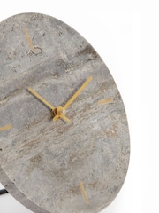 Light & Living Brown Ø20 cm Jenay Travertine Clock - Image 3 of 4