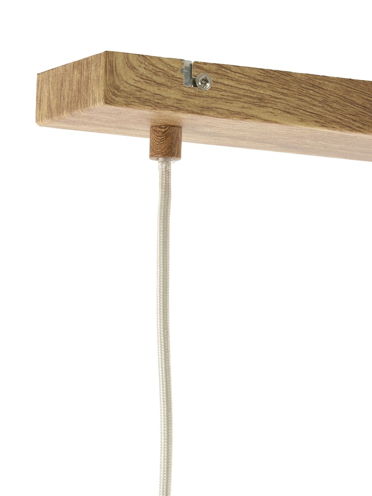 Light & Living Wood Print Natural Cream 3L 90x22x32 cm Dania Hanging Lamp - Image 3 of 3