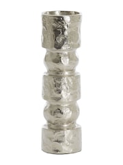 Gaisma un dzīvošana Ø9x31 cm Akta neapstrādāta niķeļa svečturis - Attēls 1 no 3