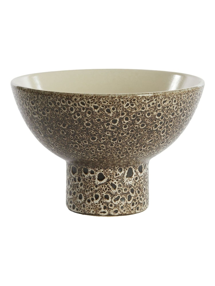 Light & Living Cream Black 315x21 cm Kavala Ceramics Dish on Base - Image 1 of 3 Light & Living Cream Black 315x21 cm Kavala Ceramics Dish on Base - Image 1 of 3