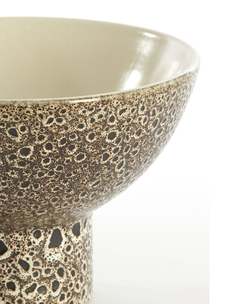 Light & Living Cream Black 315x21 cm Kavala Ceramics Dish on Base - Image 2 of 3 Light & Living Cream Black 315x21 cm Kavala Ceramics Dish on Base - Image 2 of 3