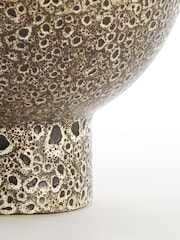 Light & Living Cream Black 315x21 cm Kavala Ceramics Dish on Base - Image 3 of 3