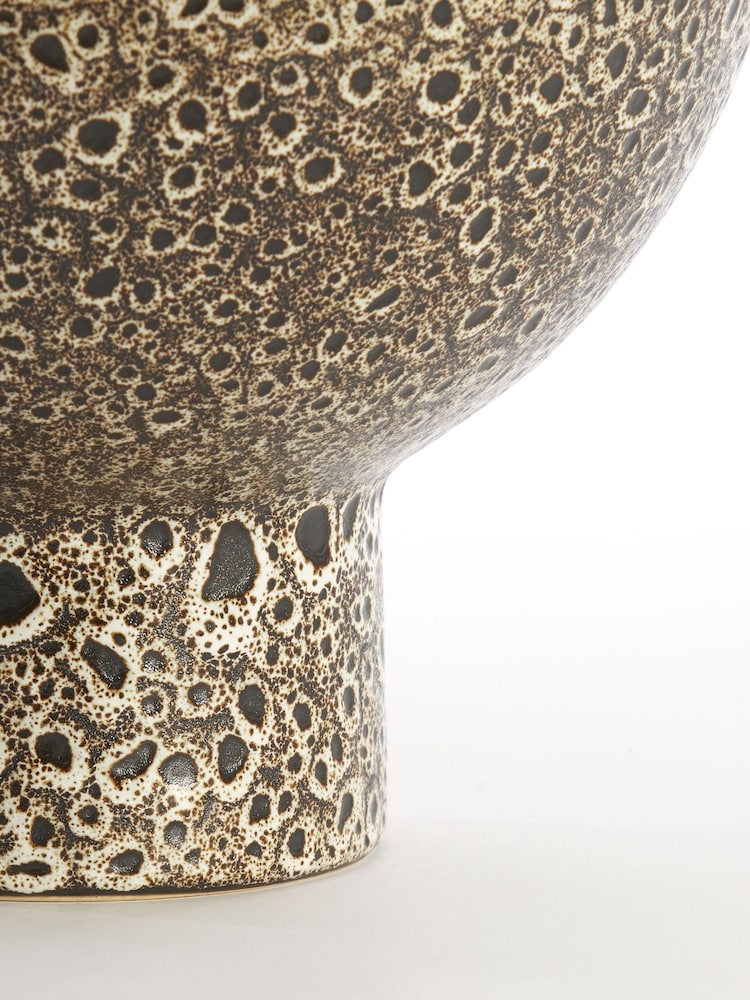 Light & Living Cream Black 315x21 cm Kavala Ceramics Dish on Base - Image 3 of 3 Light & Living Cream Black 315x21 cm Kavala Ceramics Dish on Base - Image 3 of 3