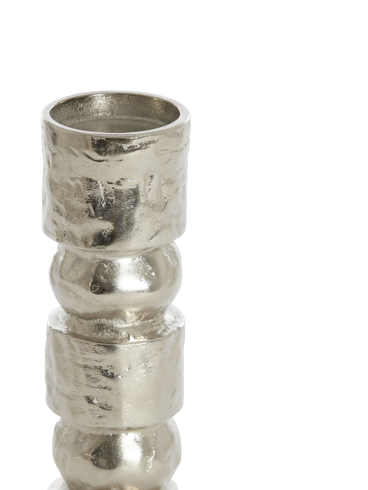 Light & Living Ø9x41 cm Akta Raw Nickel Candle Holder - Image 2 of 3