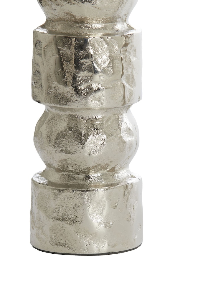 Light & Living Ø9x41 cm Akta Raw Nickel Candle Holder - Image 3 of 3