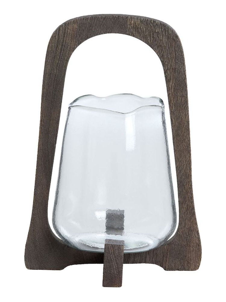 Light & Living Hurricane 18x265 cm Anosy Glass Clearwood Matt Candle Holder - Image 1 of 3 Light & Living Hurricane 18x265 cm Anosy Glass Clearwood Matt Candle Holder - Image 1 of 3