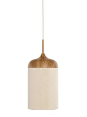 Light & Living Wood Print Natural Cream 16x31 cm Dania Hanging Lamp - Image 1 of 3