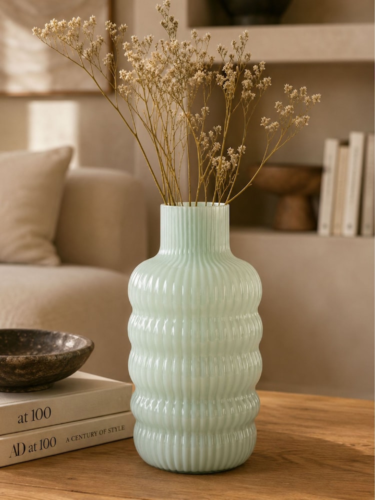 Light & Living Ø15,5x30 cm Lunette Glass Vase - Image 1 sur 4 Light & Living Ø15,5x30 cm Lunette Glass Vase - Image 1 sur 4
