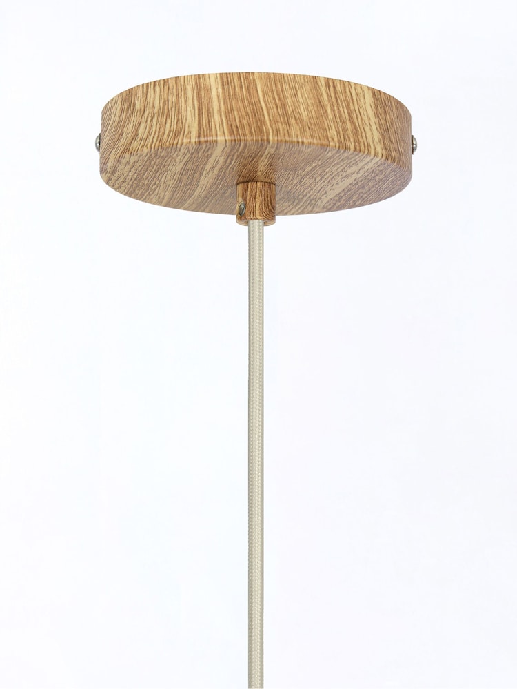 Light & Living Wood Print Natural Cream 275x52 cm Dania Hanging Lamp - Image 3 of 3 Light & Living Wood Print Natural Cream 275x52 cm Dania Hanging Lamp - Image 3 of 3
