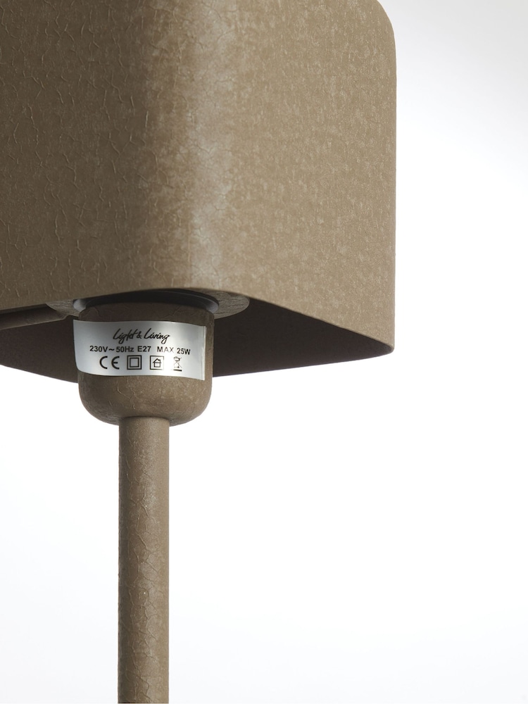 Light & Living Matt Dark Brown Table Lamp 13x13x36 cm ELENIE - Image 2 of 3 Light & Living Matt Dark Brown Table Lamp 13x13x36 cm ELENIE - Image 2 of 3