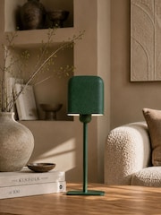 Light & Living Matt Dark Green Table Lamp 13x13x36 cm ELENIE - Image 1 of 3