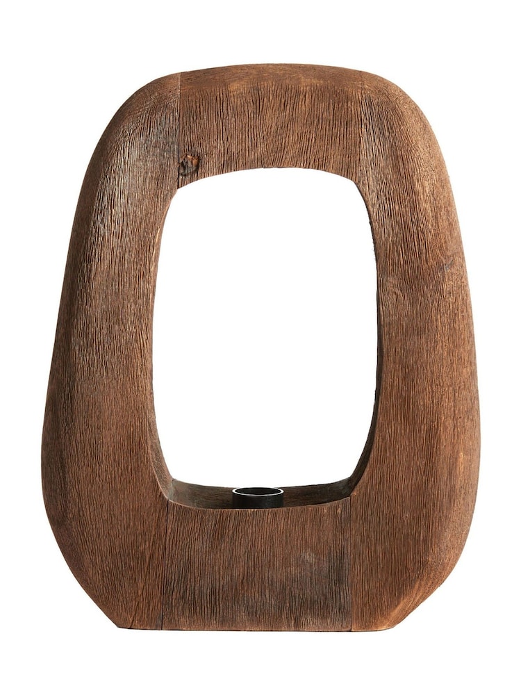 Light & Living Wood Chocolate Brown Table Lamp 33x10x40 cm KELAFO - Image 1 of 3
