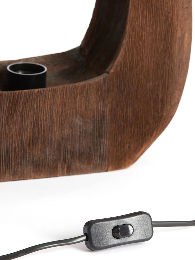 Light & Living Wood Chocolate Brown Table Lamp 33x10x40 cm KELAFO - Image 3 of 3