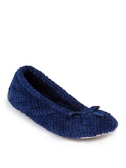 Totes Navy Isotoner Popcorn Slippers - Image 2 of 5
