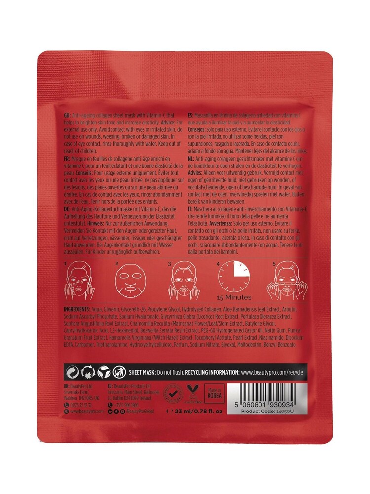 BeautyPro Brightening Collagen Sheet Mask - Image 3 of 3