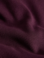 The Set 4 Pack Boat Neck Ribbed T-Shirts Navy/Burgundy/Pink/White - Image 6 of 7