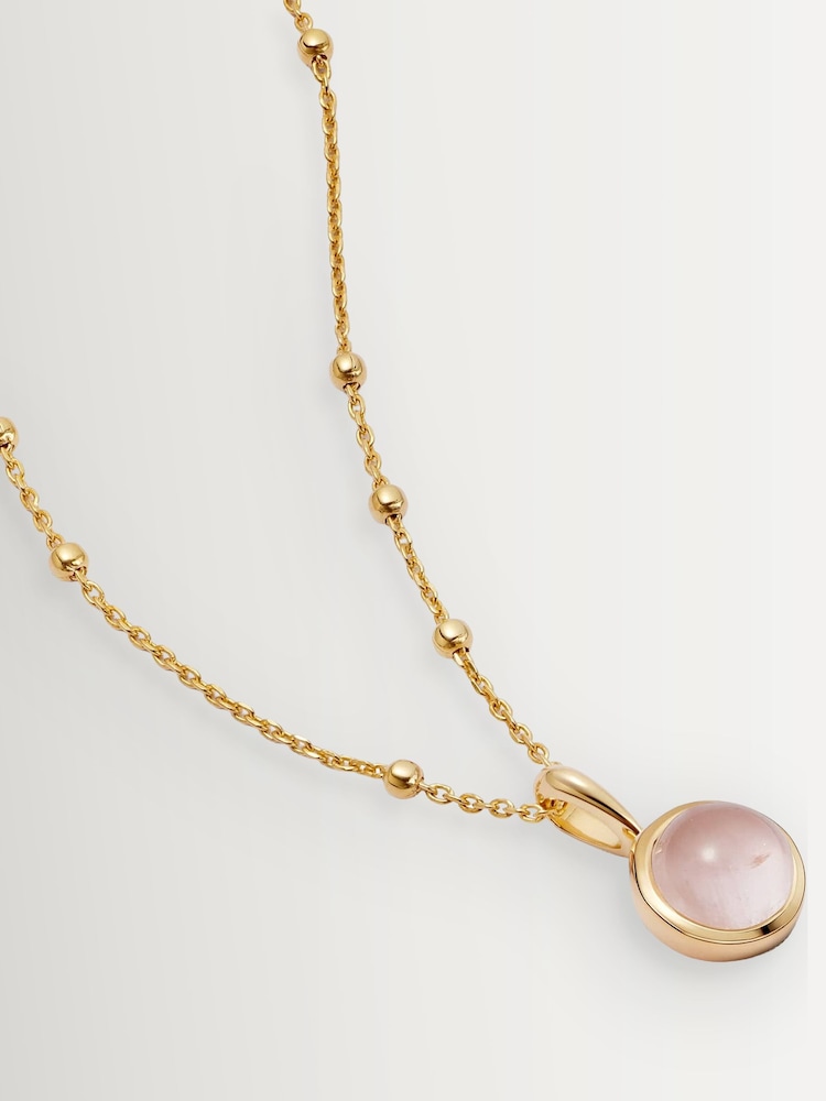 Daisy London Gold Plated Healing Stone 18ct Necklace - Image 1 of 5 Daisy London Gold Plated Healing Stone 18ct Necklace - Image 1 of 5