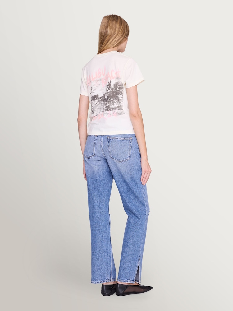 ANINE BING Off White Shelley Surfer T-Shirt - Image 2 of 4 ANINE BING Off White Shelley Surfer T-Shirt - Image 2 of 4