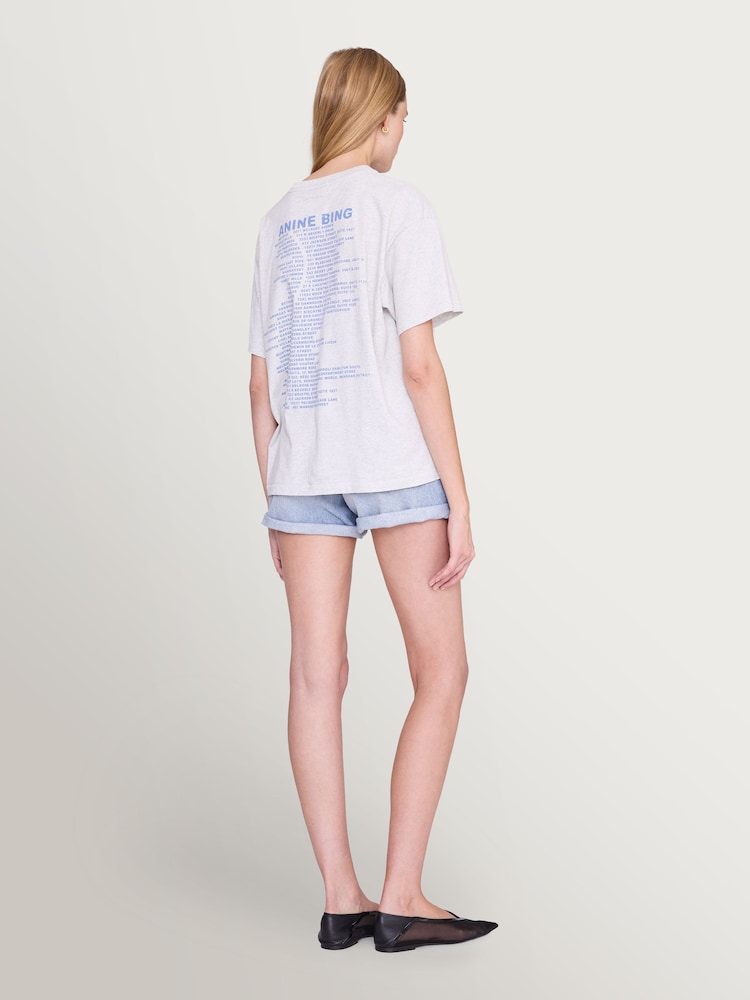 ANINE BING Grey Cade Wave T-Shirt - Image 2 of 5