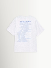 ANINE BING Grey Cade Wave T-Shirt - Image 4 of 5