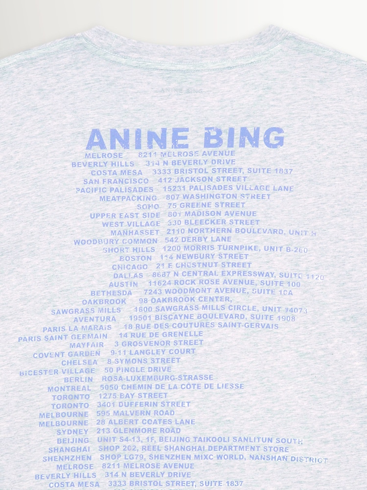 ANINE BING Grey Cade Wave T-Shirt - Image 6 of 6 ANINE BING Grey Cade Wave T-Shirt - Image 6 of 6