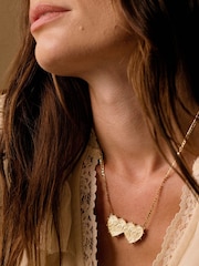 Daisy London Gold Tone Shrimps Forever Double Heart Necklace - Image 2 of 4
