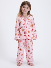 Boux Avenue Pink Gingerbread Fleece Pyjamas In A Bag - Image 1 of 6