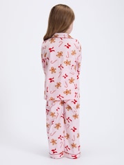 Boux Avenue Pink Gingerbread Fleece Pyjamas In A Bag - Image 2 of 6