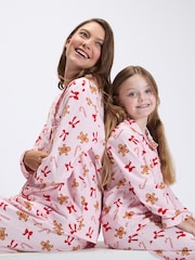 Boux Avenue Pink Gingerbread Fleece Pyjamas In A Bag - Image 4 of 6