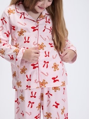 Boux Avenue Pink Gingerbread Fleece Pyjamas In A Bag - Image 5 of 6