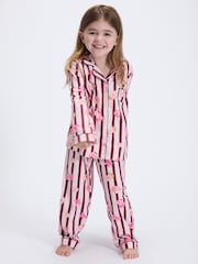 Boux Avenue Pink Stripe Fleece Pyjamas In A Bag - Image 5 of 6
