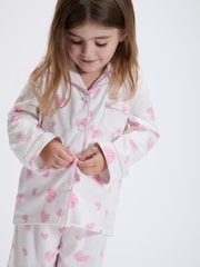 Boux Avenue White/Pink Heart Fleece Pyjamas In A Bag - Image 3 of 6