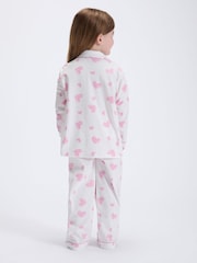 Boux Avenue White/Pink Heart Fleece Pyjamas In A Bag - Image 4 of 6