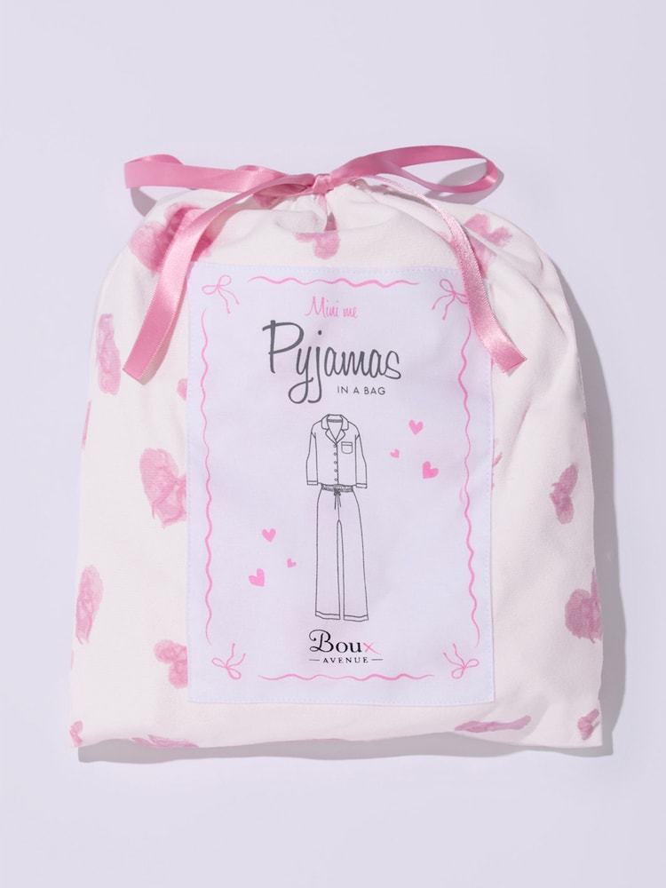 Boux Avenue White/Pink Heart Fleece Pyjamas In A Bag - Image 6 of 6 Boux Avenue White/Pink Heart Fleece Pyjamas In A Bag - Image 6 of 6