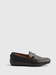 River Island Black Embossed Formal Shoes - Image 1 of 5