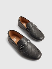 River Island Black Embossed Formal Shoes - Image 4 of 5