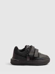 River Island Black Back To School Veltcro Trainers - Image 1 of 5