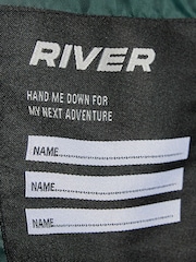 River Island Black Back To School River Branded Hooded Coat - Image 3 of 4